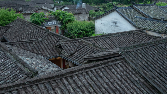 古村福建培田古村落建筑清晨视频