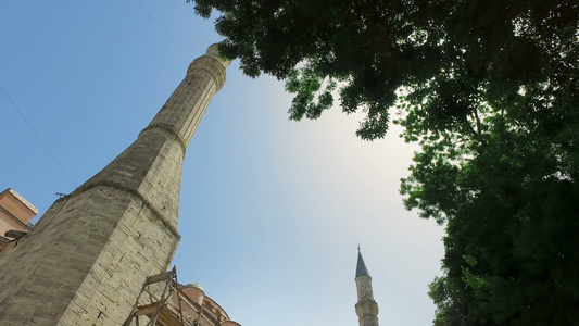 火鸡(hagia sophia)或Ayasofya是Itanbul的最高里程碑。主要拜占庭的伊斯坦堡(cont视频