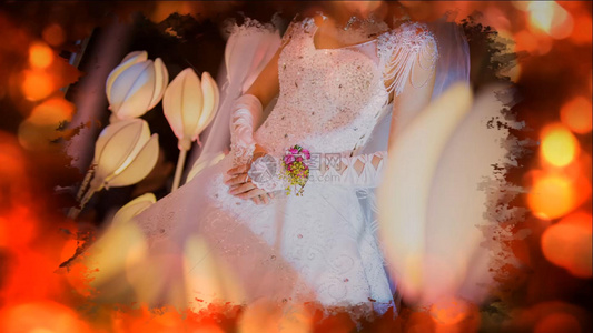 时尚动感遮罩几何光效婚纱照相册展示模板视频