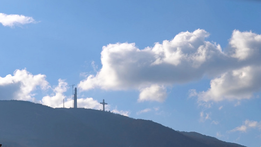 著名的十字架在伏德诺山延时视频