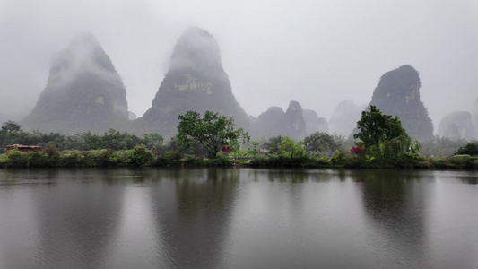 桂林山水倒影意境山水视频