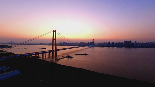 武汉杨泗港长江大桥延时4K视频视频