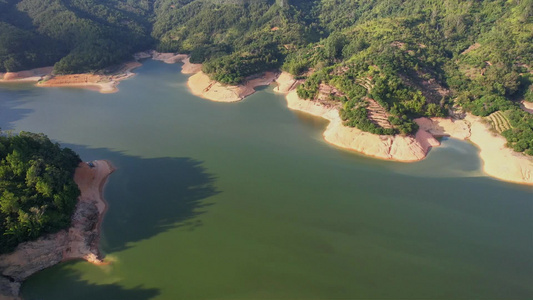 无人机航拍水库景观视频