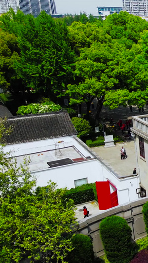 航拍南京旅游景区总统府3南京视频素材17秒视频