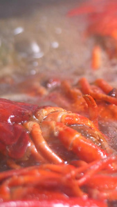 诱人的美食小龙虾餐饮视频素材视频