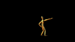 滑稽金色的假人舞蹈萨尔萨无缝环环阿尔法频道17秒视频