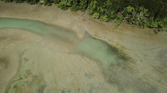 在低潮期观测沿海海平面视频