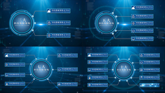 科技数据架构AE模板3至10分类视频
