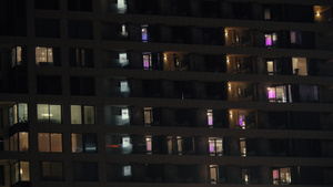 高楼酒店大楼夜景12秒视频