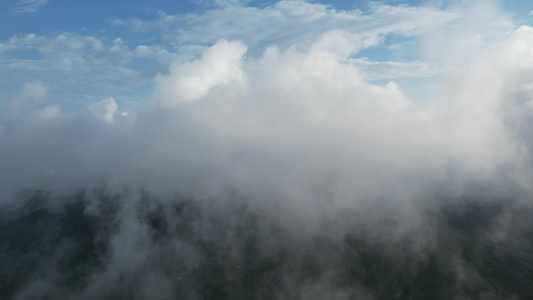 云雾下的山地视频