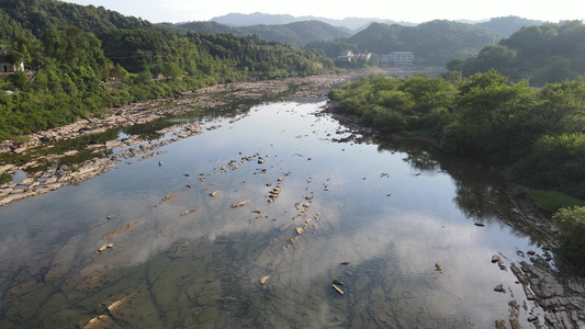 航拍祖国青山绿水自然风光视频