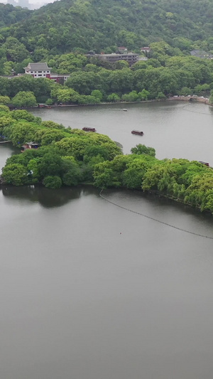 杭州西湖苏堤航拍视频杭州旅游30秒视频