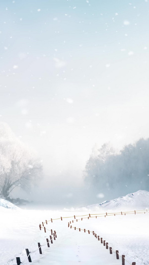 冬季下雪场景视频素材浪漫雪景10秒视频
