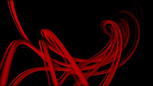 抽象的红色扭曲线条动画背景视频
