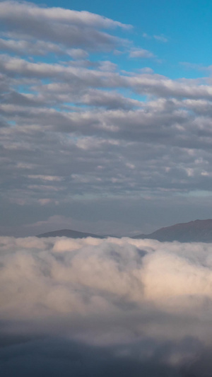 佛教圣地五台山云海与佛光延时视频自然风光17秒视频