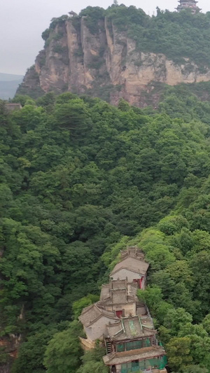 甘肃崆峒山山上的寺庙古建筑28秒视频