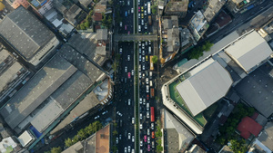 4K无人机航拍泰国曼谷城市中心道路21秒视频