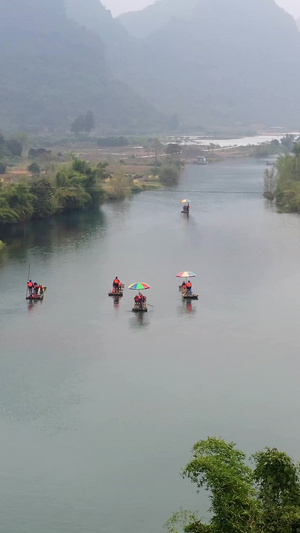 广西阳朔遇龙河风光航拍视频阳朔县43秒视频