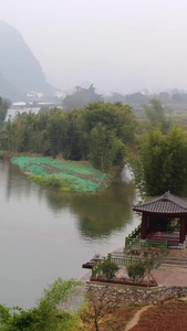 广西阳朔遇龙河风光航拍视频阳朔县视频