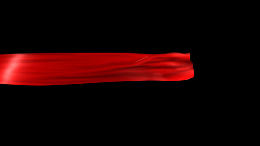 红色丝绸绸带合成视频素材视频
