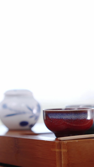 茶艺师在手工搅拌茶水搅拌器12秒视频