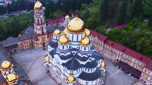修道院建筑群航拍14秒视频