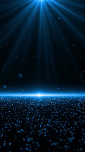 蓝色粒子海平面舞台背景28秒视频