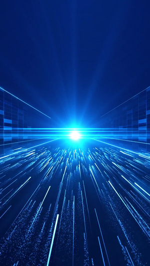 蓝色科技三维空间舞台背景25秒视频