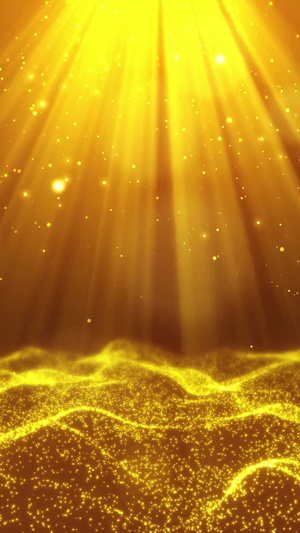 金色粒子海洋背景20秒视频