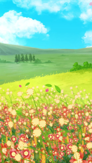 唯美的春天花草背景素材30秒视频