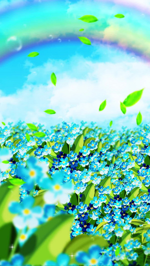 唯美的蓝花背景素材30秒视频