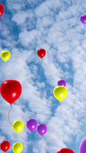 气球上升背景视频视频