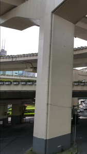 上海延安路高架龙柱车流延时两个景别视频