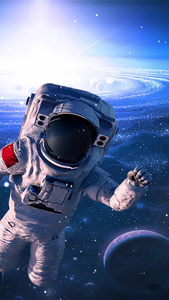 宇航员宇宙探险背景视频视频