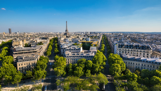法国巴黎城市景观视频