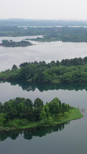 武汉木兰湖航拍视频自然风光34秒视频