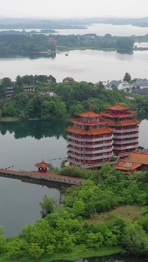 武汉木兰湖航拍视频5A景点34秒视频