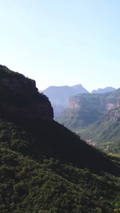 航拍太行山大峡谷5A景区视频