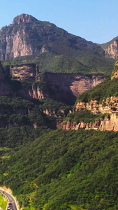 航拍太行山大峡谷5A景区视频