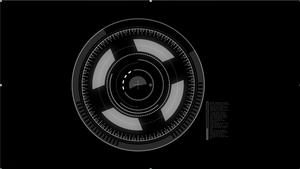 科技黑白动态元素视频带透明度通道10秒视频