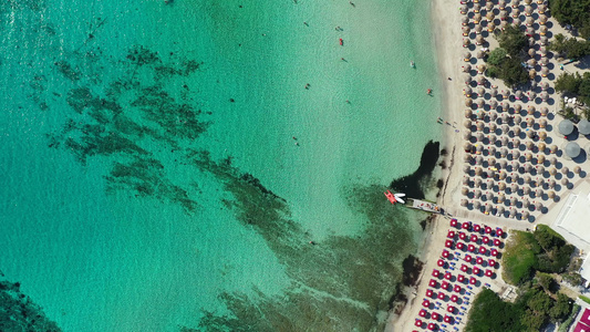 贝罗萨海滩令人惊叹的空中景象视频