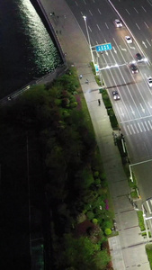城市交通夜景航拍视频合集城市风光视频