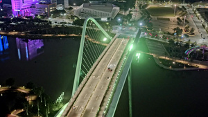 4k广州南沙蕉门河夜景30秒视频