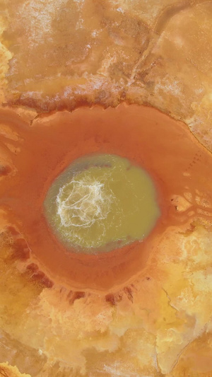 茫崖艾肯泉自然奇观航拍视频大地之眼54秒视频