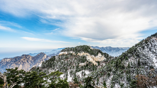 8K华山冬季延时风景视频