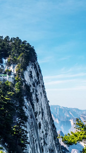 华山景区延时素材华山航拍视频