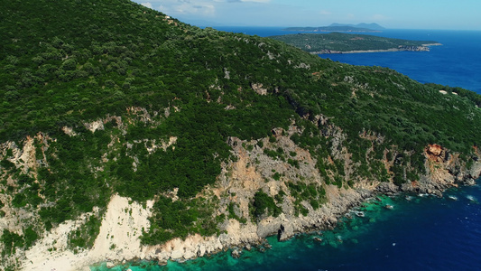 海岸线大海航拍视频