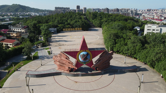 航拍江西瑞金中华苏维埃共和国历史纪念园视频