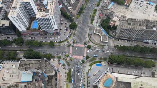 东莞城市道路航拍视频