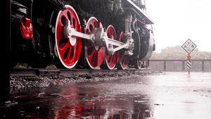 怀旧雨中火车18秒视频